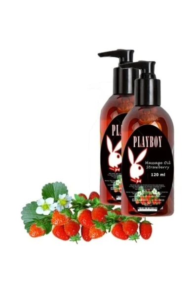 Livendo Strawberry Massage Oil 2 Adet Çilek Aromalı Vücut Masaj Yağı ürün görseli 1