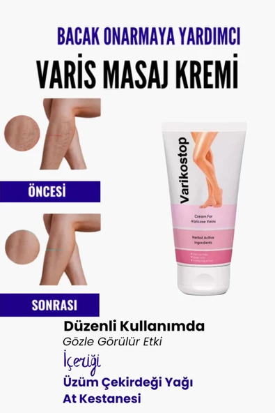 HBPAVM Var.is Bölgesi Için Bacak Onarmaya Yardımcı Ve Besleyici Varikostop Masaj Kremi 200 ml ürün görseli 1
