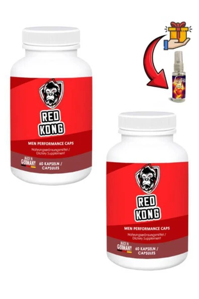 PONNA Red Kong Erkeklere Özel Bölge Destekleyici 60'lı x 2 ad+Lustra Masaj Yağı - Resim 3