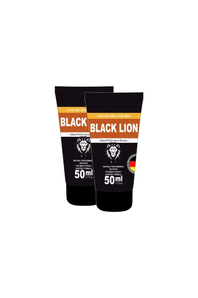 Sepet Yıldızı Black Lion 2 Adet 50 ml Men Booster Krem Erkeklere Özel Anlar İçin Hareketlendirici Krem ürün görseli 1