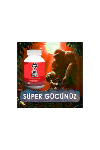 PONNA Red Kong Erkeklere Özel Bölge Destekleyici 60'lı set+Afrodizayn Masaj Yağı - Resim 5