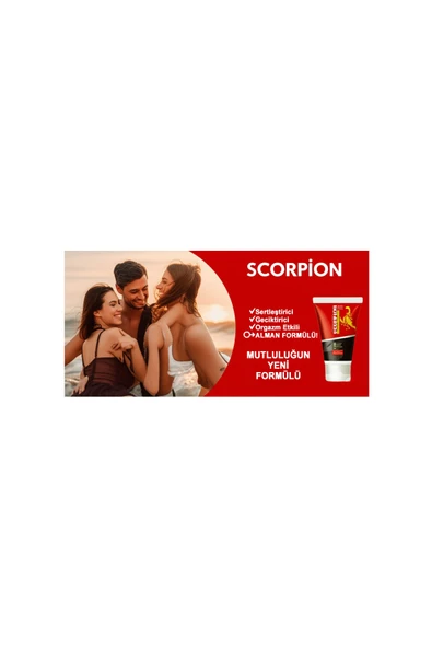 PONNA Scorpion Erkeklere Özel Geciktiricili ve Sertleştiren Bakım Kremi 50 ml x 1 ad.+Lustra Masaj Yağı - Resim 3