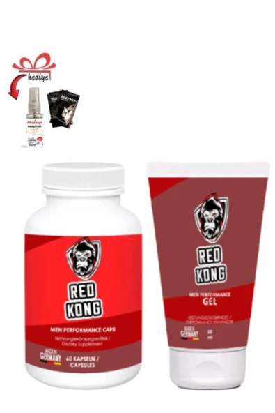 yourbrand Red Kong Erkeklere Özel Bölge Destekleyici 60'lı set+Afrodizayn Masaj Yağı ürün görseli 1