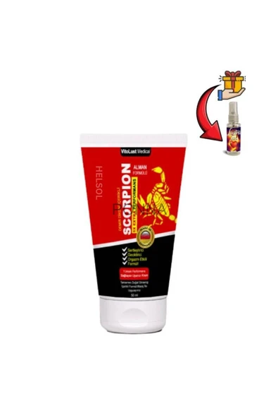 PONNA Scorpion Erkeklere Özel Geciktiricili ve Sertleştiren Bakım Kremi 50 ml x 1 ad.+Lustra Masaj Yağı ürün görseli 1