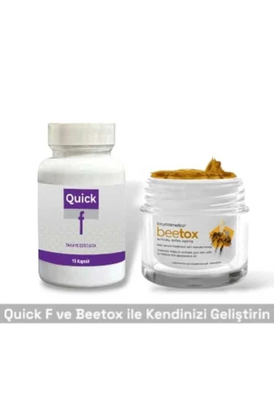 SepetDoluyor Quick F Destekleyici 15'li + Bee Tox Arı Zehri Kırışıklık Önleyici Krem ürün görseli 1