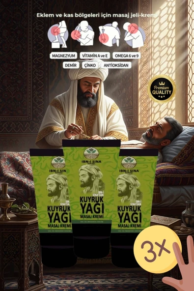 HBPAVM İbni Sina Kuyruk Yağı Mucizesi Rahatlatıcı Masaj Kremi 3 Adet ürün görseli 1