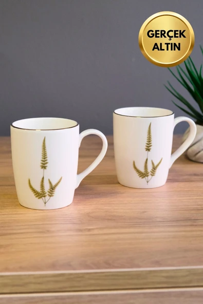Tabak Evi Porselen Natura Marinum Kulplu Mug Kupa 9cm 220ml 2 li - Resim 3