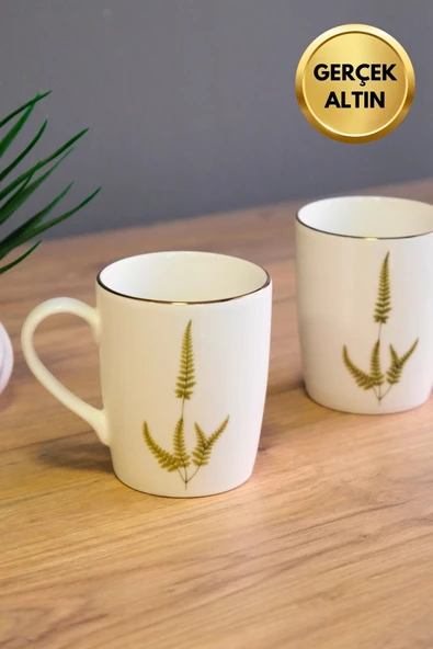 Tabak Evi Porselen Natura Marinum Kulplu Mug Kupa 9cm 220ml 2 li - Resim 4