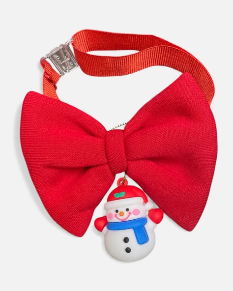 Snowman Kedi Papyonu Kurdela Tasma Yılbaşı Noel - Resim 4