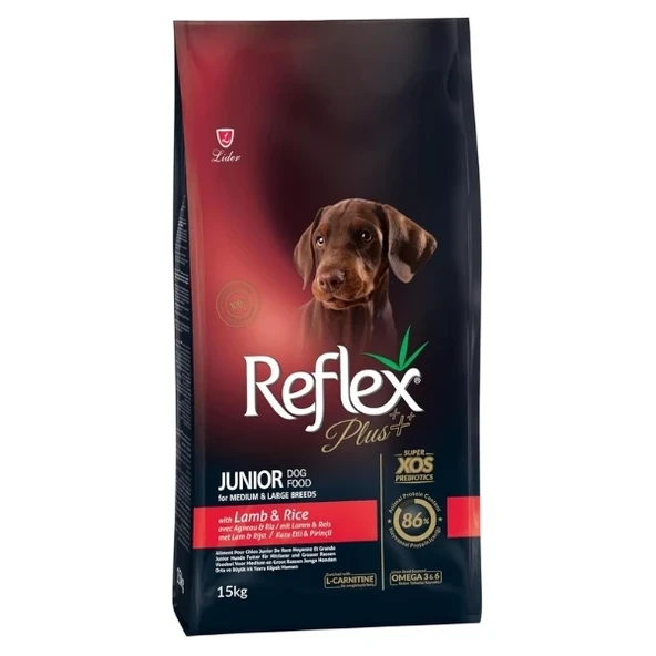 Reflex Plus Kuzu Etli Orta ve Büyük Irk Yavru Köpek Maması  TR 3 Kg 0 - 1 Yaş ürün görseli 1