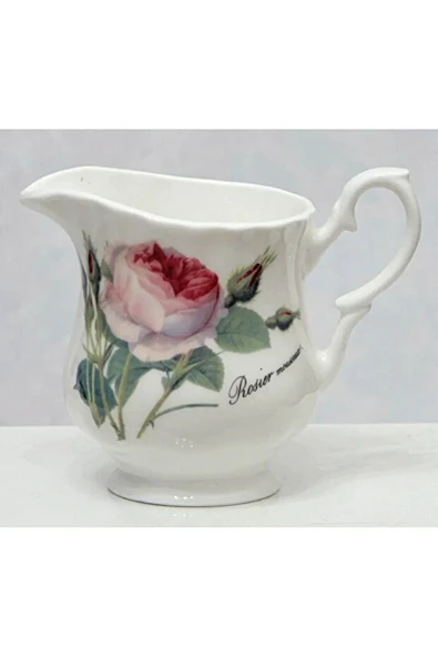 Roy Kirkham Redoute Roses Kemik Porselen Çiçek Desenli Zarif Sütlük ve Şekerlik Seti - Resim 2