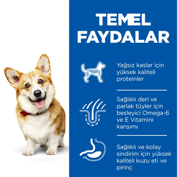 Hills Small Mini Küçük Irk Kuzulu Yetişkin Köpek Maması  1.5 Kg - Resim 3