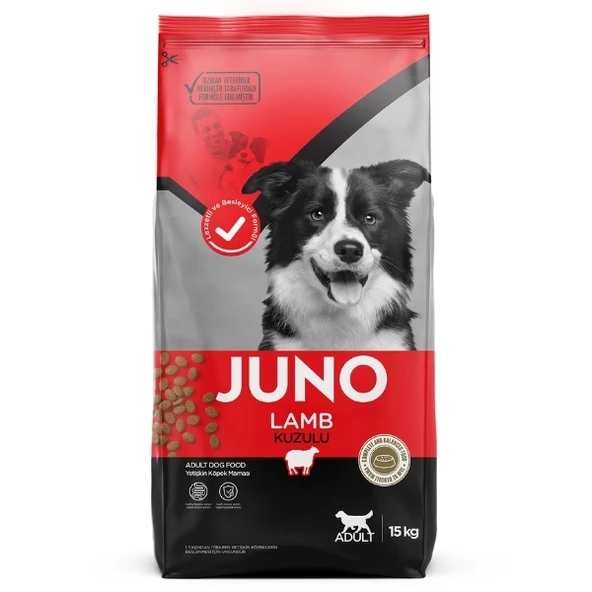 Juno Kuzu Etli ve Pirinçli Yetişkin Köpek Maması  Yetişkin (1 - 7 Yaş) 15 Kg ürün görseli 1