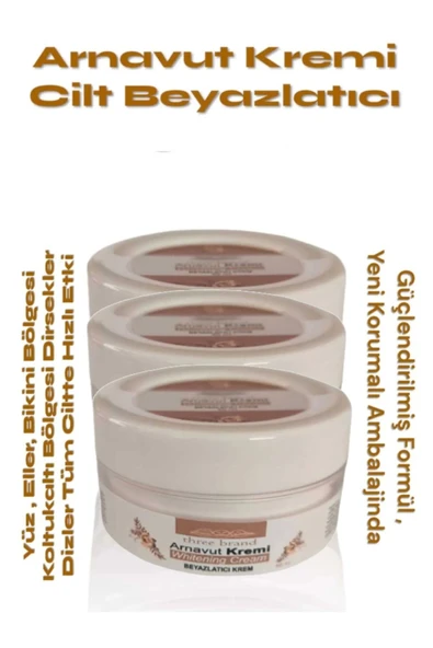 Ekince Three Brand Whitening Cream Arnavut Kremi 100 ml Aklık Kremi x 3 Adet ürün görseli 1