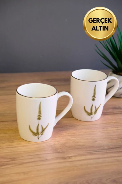 Tabak Evi Porselen Natura Marinum Kulplu Mug Kupa 9cm 220ml 2 li - Resim 5