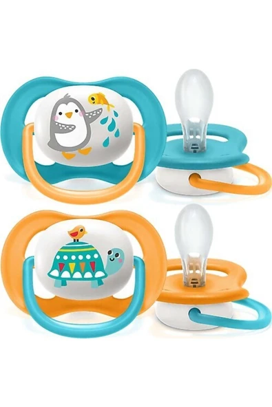 Avent Scf080/70 Ultra Air Animals Emzik 6-18 Ay Erkek 2'li ürün görseli 1