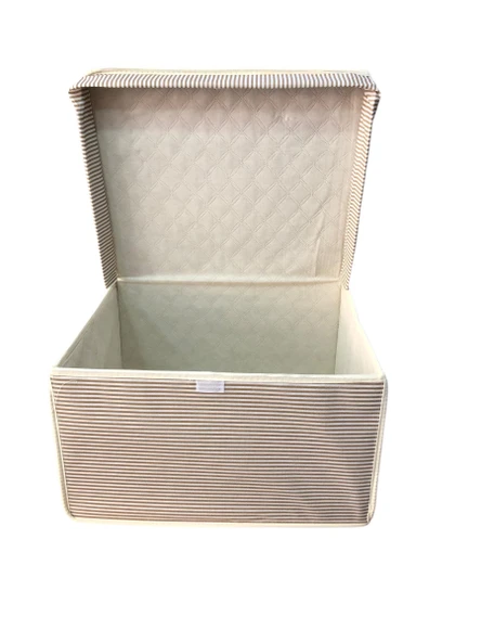 Mega Çok Amaçlı Saklama Kutusu Kutu Hurç Organizer Oyuncak Kutusu Hurç Çizgi Desen 40x60x30 - Resim 6