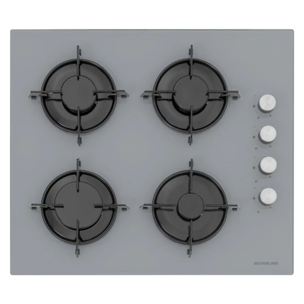 Silverline Gri Cam Ankastre Set 5 Yıl Garanti (3457 Soho 60 GRI+CS5349S01+BO6502S02) - Resim 3