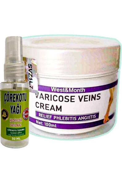 Ekince West & Month Varicose Veins Bakım Kremi 100 ml + Çörek Otu Yağı 30 ml ürün görseli 1