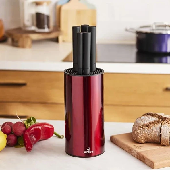 KARACA OSCAR RED 6 PARÇA BIÇAK SETİ ürün görseli 1