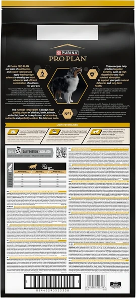 Pro Plan Light Sterilised Beyaz Balıklı Kısırlaştırılmış Yetişkin Köpek Maması  14 Kg - Resim 3