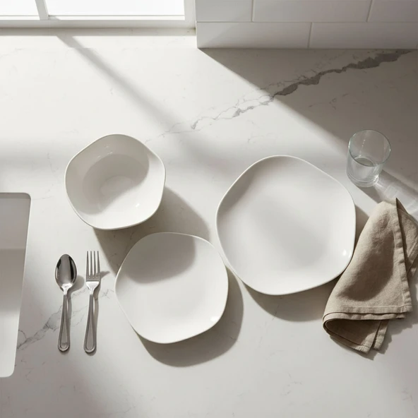 GÜRAL PORSELEN Ütopya 3 Parça Tek Kişilik Yemek Takımı ürün görseli 1