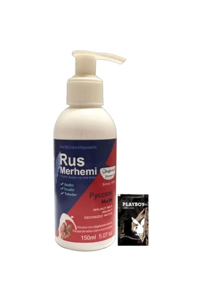 STİL KÖŞESİ Playboy Blue 150 ml Cevizli & Ceviz Sütlü Rus Merhemi Tüylere Krem + Yanında Jel - 000031KI ürün görseli 1