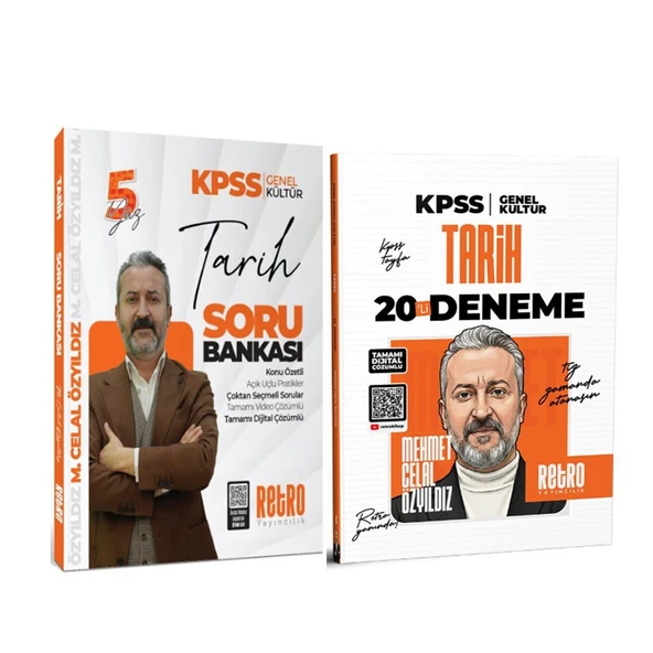 Retro Yayıncılık KPSS Genel Kültür Tarih Soru Bankası ve Deneme Seti 2 Kitap ürün görseli 1