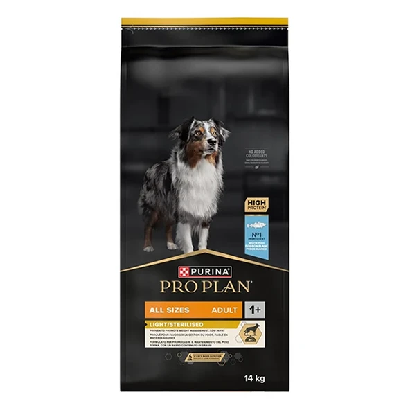 Pro Plan Light Sterilised Beyaz Balıklı Kısırlaştırılmış Yetişkin Köpek Maması  14 Kg ürün görseli 1