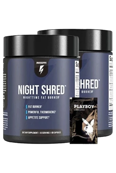 yourbrand Innosupps 2li Night Shred Nighttime Fat Burner 60 Caps + 1 Hediyeli Jel ürün görseli 1