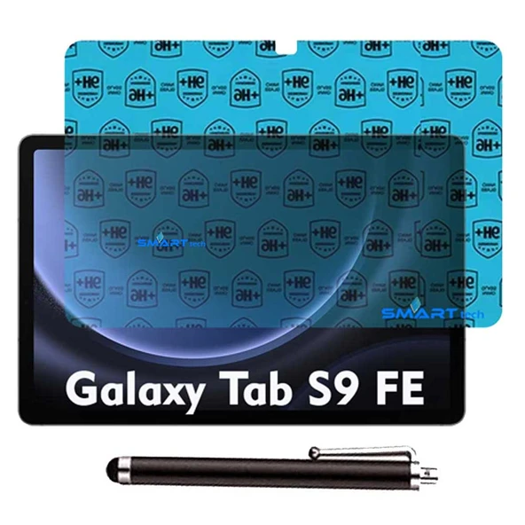 Samsung Galaxy Tab S9 FE Uyumlu Tablet Kılıfı Ekran Koruyucu Kalem Set Pembe - Resim 2