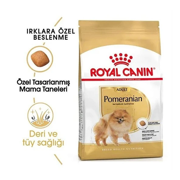 Royal Canin Pomeranian Yetişkin Köpek Maması 1.5 Kg + 2 Konserve Hediyeli  Yetişkin (1 - 7 Yaş) 1.5 Kg 2 Pouch Hediye ürün görseli 1