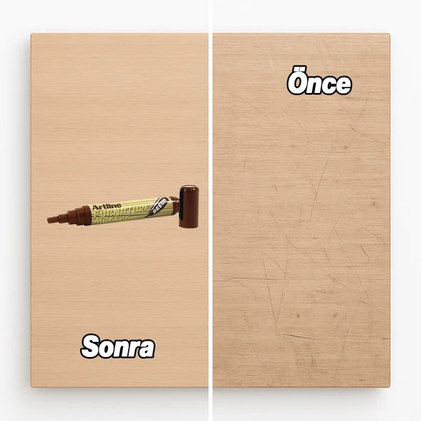 Kayın Renk Mobilya Rötuş Kalemi Ahşap Masa Sehpa Dolap Kalemi Parke Çizik Giderici Çatlak Kapatıcı - Resim 4