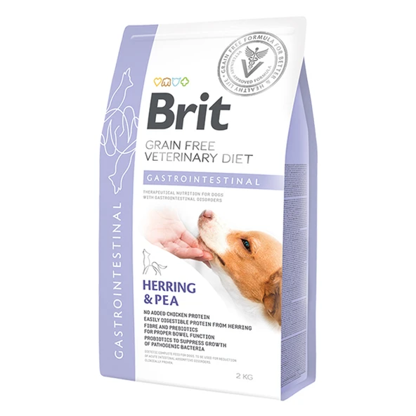 Brit Veterinary Diet Gastrointestinal Ringa Balıklı Sindirim Sistemi Destekleyici Tahılsız Köpek Maması  Yetişkin (1 - 7 Yaş) 2 Kg Hayır Sensitive (Sindirim sis) Ringa Balığı ürün görseli 1