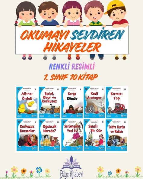 1. Sınıf Okumayı Sevdiren Renkli Resimli Hikayeler 16- 10 Kitap ürün görseli 1