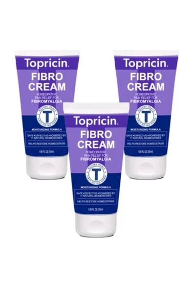 Pure Creams Topricin Fibro Cream Bitkisel İçerikli Vücut Rahatlatıcı Masaj Kremi 50 ML X 3 Adet ürün görseli 1