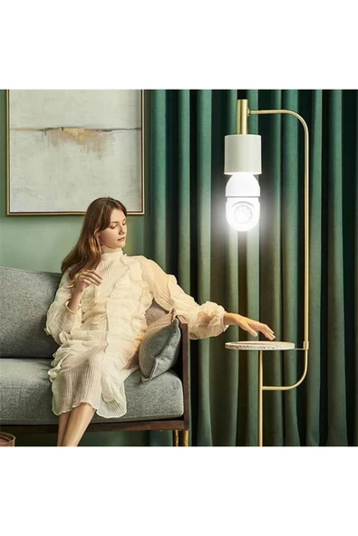 Wifi 360 Panoramik Ampul Kamera Güvenlik Kamerası Çift Wifi 360 Derece Gece Görüşlü - Resim 6