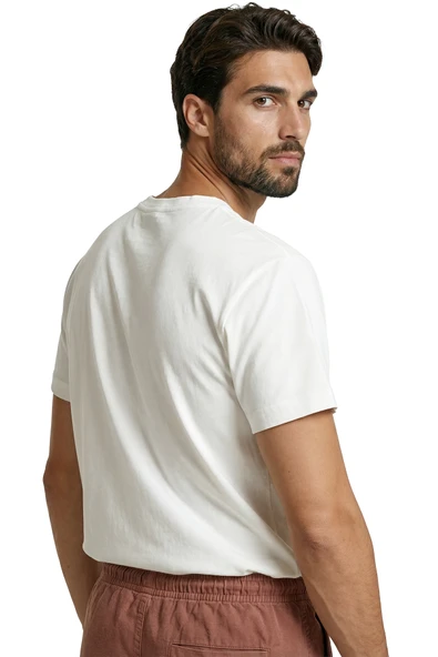 Vintage Bisiklet Figürlü ve LOVE Yazılı Retro Tasarım Premium Erkek Tişört - Resim 3