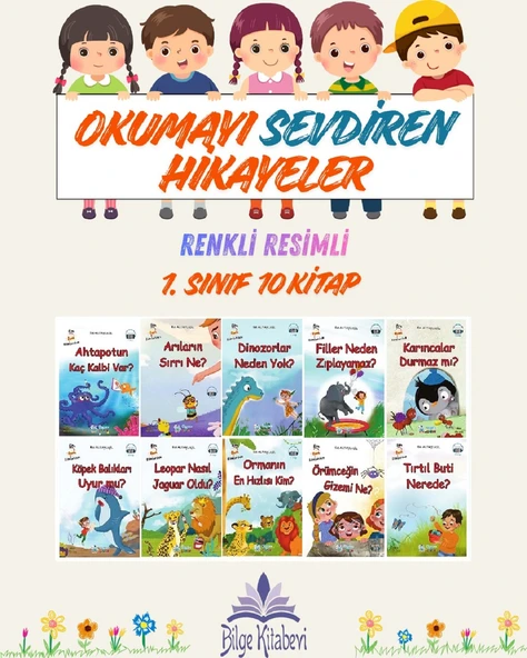 1. Sınıf Okumayı Sevdiren Renkli Resimli Hikayeler 20- 10 Kitap ürün görseli 1