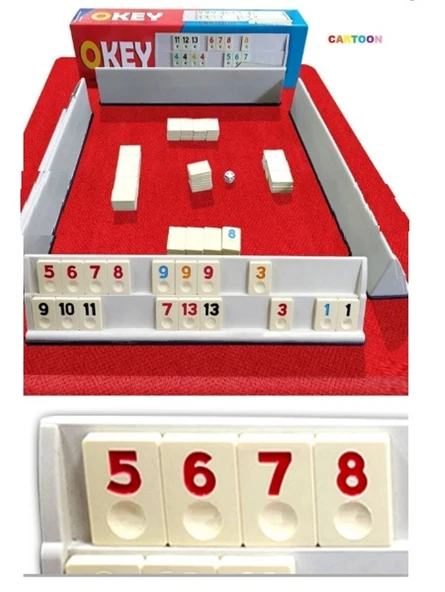 Carton Plastik Okey Takımı Büyük Boy 4 Takım 43 cm Istaka Boyu ürün görseli 1