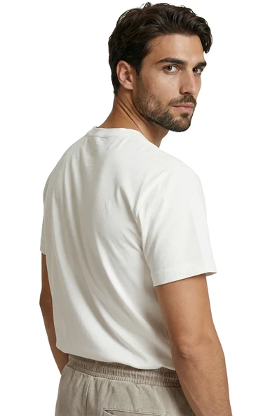 ''Streetwear Good Vibes'' ve ''Smile'' Yazılı Graffiti Temalı Premium Erkek Tişört - Resim 3