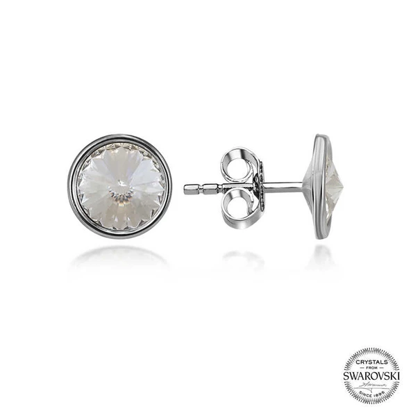 Lucky Life Swarovski Crystal Taşlı Gümüş Çivili Kadın Küpe ürün görseli 1