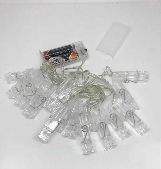 LEBRON Turuncu LED Işıklı Dekoratif Mandal - Resim 2