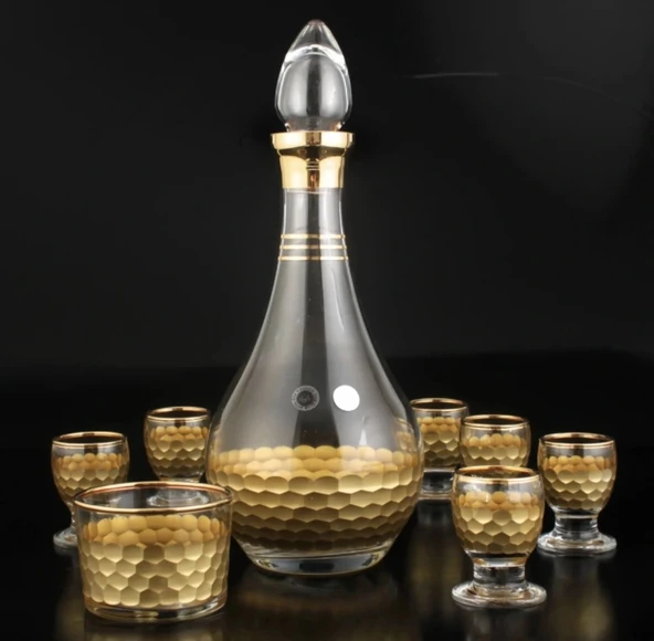 752-309 ZEMZEM TAKIMI HD PETEK VARAK ALTIN DEKOR 8 PARÇA 6 KİŞİLİK ürün görseli 1