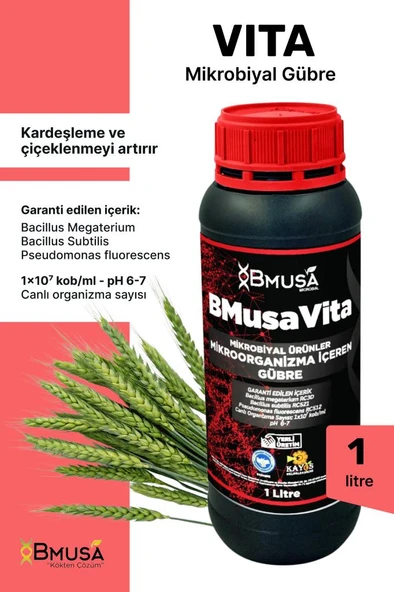 BMusa Vita Mikrobiyal Gübre 1 Litre ürün görseli 1