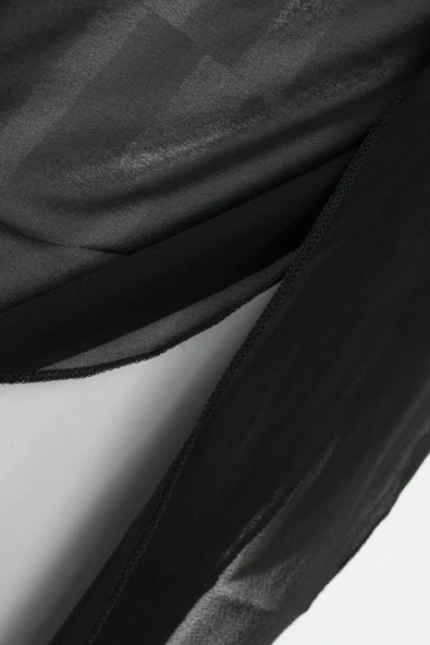 Kadın Siyah Beyaz Transparan Belden Bağlamalı Pareo 2'li - Modern ve Şık Tasarım - Resim 3