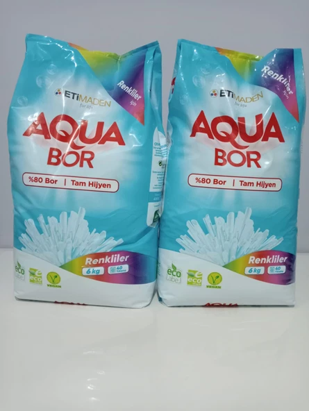 AQUA BOR DOĞAL MİNERALLİ TOZ DETERJAN RENKLİLER 2 ADET ürün görseli 1