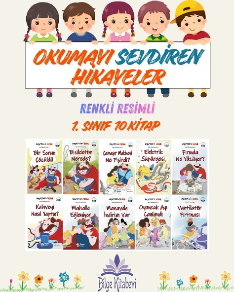 1. Sınıf Okumayı Sevdiren Renkli Resimli Hikayeler 20 - 10 Kitap ürün görseli 1