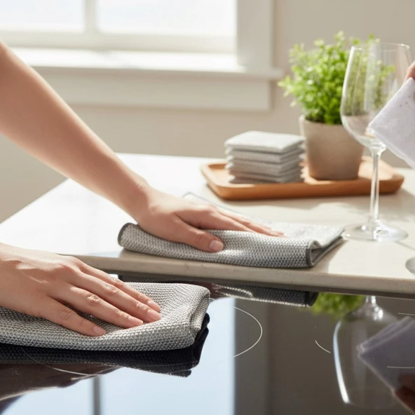 Technow  Telli Bulaşık Bezi Mutfak Banyo Bezi Kir Pas Sökücü Telli Temizlik Bezi 3 Adet - Resim 2