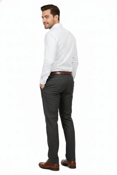 Erkek Regular Fit Klasik Pilesiz Kanvas Pantolon P1168 BGL-ST04796 - Resim 12